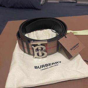 TB Reversible Leather & Vintage Check Belt Men’s